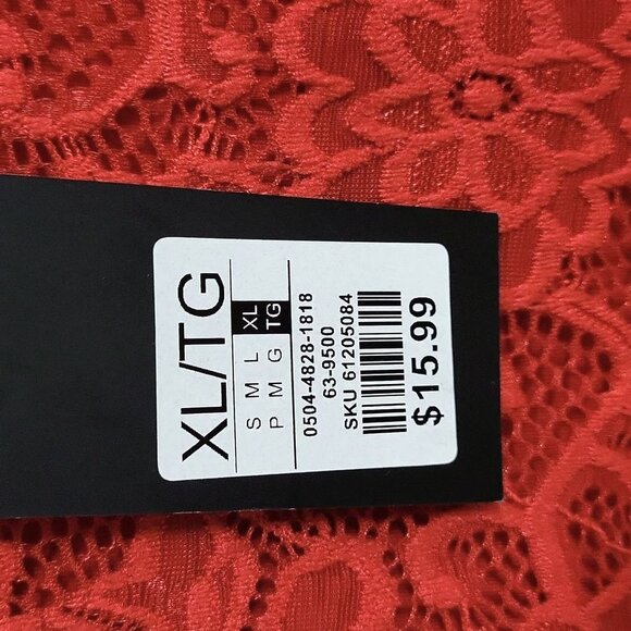 Streetwear Society,red Lace Sleeveless Top For Women US XL SKU 61205084 - Picture 6 of 6